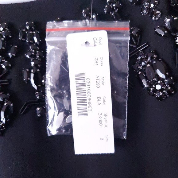 J. Crew Black Beaded Long sleeve Shift Dress Women's Sz 8 NWT - Picture 5 of 15